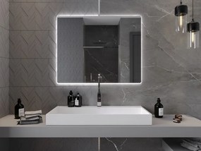 Mexen Sun, LED kúpeľňové zrkadlo s podsvietením 100x80 cm, 6000K, ochrana proti zahmlievaniu, 9807-100-080-611-00