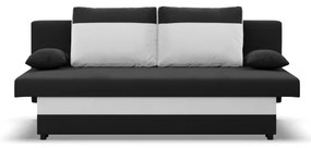 Pohovka NOLA rozkladacia, čierna / biela