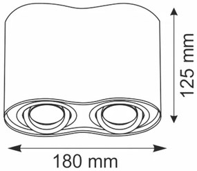 Bodové svietidlo HADAR 2xGU10/10W/230V biela