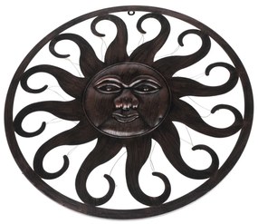 Kovová nástenná dekorácia s LED svetlom, 50 x 2,5 cm