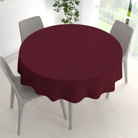 Biante Dekoračný okrúhly obrus BKU-115 Burgundský vínový Ø 110 cm