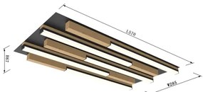 Wofi 9031-506S  - LED Stmievateľné stropné svietidlo PALERMO LED/34W/230V drevo