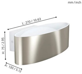 Eglo 98543 - LED Nástenné svietidlo MACCACARI LED/10W/230V