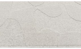 Svetlosivý vlnený koberec 133x190 cm Morphic Botanica – Agnella