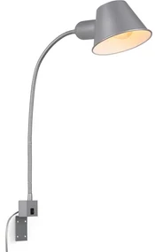 Briloner 2079-014 - Nástenná flexibilná lampa 1xE27/10W/230V strieborná BL1808