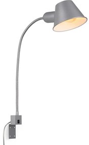 Briloner 2079-014 - Nástenná flexibilná lampa 1xE27/10W/230V strieborná