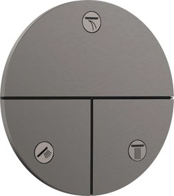 Hansgrohe ShowerSelect Comfort S, ventil pod omietku pre 3 spotrebiče, kartáčovaný čierny chróm, HAN-15558340