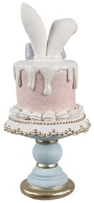 Dekorácia torta na podnose s králičími uškami - Ø 9*19 cm