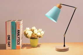 Elegantná stolová lampa MANAVGAT 52 cm, svetlo modrá, čierna