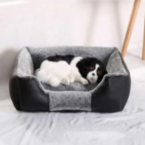 Pelech pre psa / mačku XL - Kožúšok - šedo-čierny 70 × 90 cm.