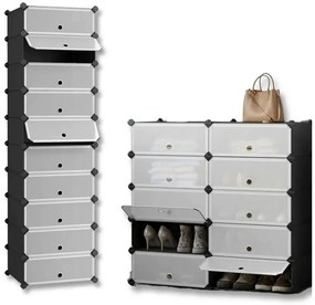 Hogler 3405 Variabilný policový systém 10 políc 180 x 47 x 37 cm, čierna farba