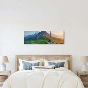 Obraz - Dolomity (s hodinami) (90x30 cm)