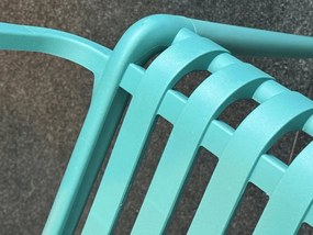 Plastová stolička TREGO s opierkami, modrá