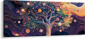 Obraz – Fialový strom plný energie (120x50 cm)