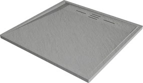 Mexen Amon štvorcová sprchová vanička SMC 90 x 90 cm, sivá - 4F619090