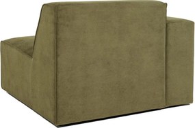 Zelený menčestrový modul pohovky (ľavý roh) Sting - Scandic