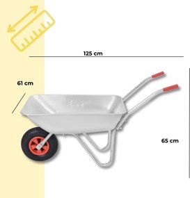 Fúrik LARRY pozinkovaný, max. kapacita 80l/100kg, strieborná/čierna Gardebruk