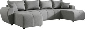 Rozkladacia obojstranná sedacia súprava do U SEVIO 311x145 cm, sivá + 2 vankúšiky ZDARMA