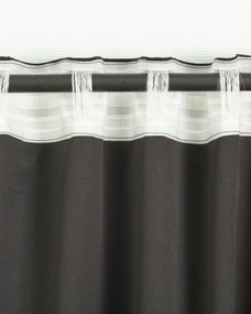 Záves BASIC s navliekacou riasiacou páskou 140x280 cm čierny 1 ks.