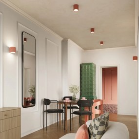 Stropné svietidlo Aura, 1x ružové hliníkové tienidlo, (10 cm)