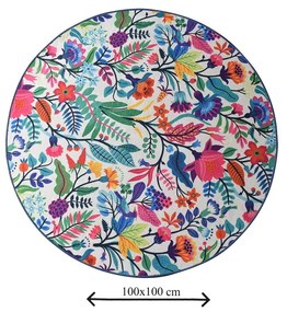 Kúpeľňová predložka Foutastic Wild Garden Circle, ø 100 cm