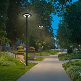Brilagi-LED Vonkajšia pouličná lampa s 4 m stĺpom URBANSPARK LED/120W/230V čierna IP65