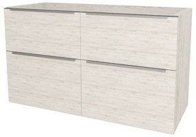 Mereo, Mereo Mailo, kúpeľňová skrinka 121 cm, chróm madlo, Multidecor, White Loft Pine, MER-CN593SWLP1