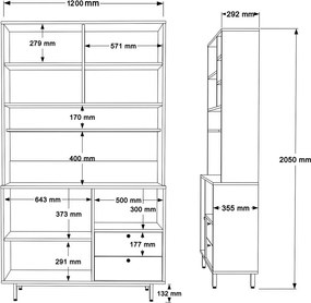 Skriňa Rery Oak and Green