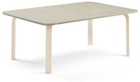 Stôl ELTON, 1800x700x530 mm, linoleum - šedá, breza