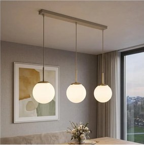 Brilagi - Závesný luster MILO na lanku 3xE27/60W/230V béžová/zlatá