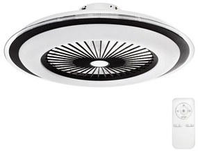 Milagro LED Stmievateľné stropné svietidlo s ventilátorom ZONDA LED/65W/230V čierna + DO MI0831