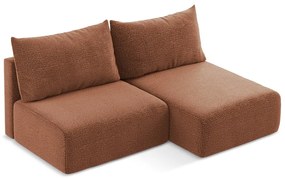 Rozkladacia/s úložným priestorom rohová pohovka v tehlovej farbe (pravý roh) Kalena – Makamii