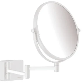 Hansgrohe AddStoris, kozmetické zrkadlo Ø188 mm, biela matná, HAN-41791700