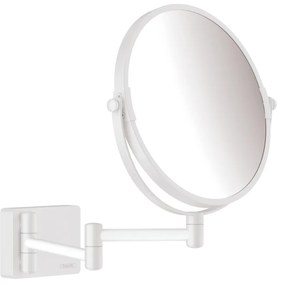 Hansgrohe AddStoris, kozmetické zrkadlo Ø188 mm, biela matná, HAN-41791700