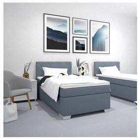 Čalúnená posteľ s matracom IDA 90x200 cm modrá