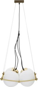 Závesný luster Japany 45 cm zlatý/biely