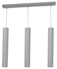 LED Luster na lanku TUBA 3xGU10/4,8W/230V šedá