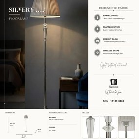 Stojacia lampa Silvery 164 cm strieborná