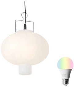 Inteligentné vonkajšie závesné svietidlo biele 35 cm vrátane Wifi A60 - Pion