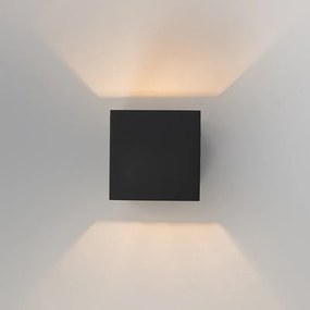 Sada 4 moderných nástenných svietidiel čierna - Transfer