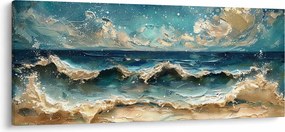 Obraz - Maľba mora (120x50 cm)