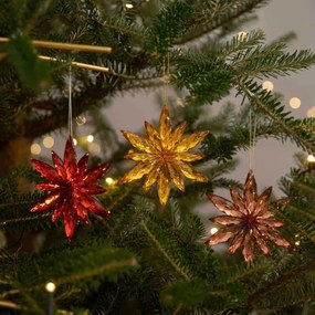 Závesná vianočná dekorácia ASTRE zlatá vločka 836720