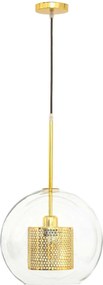Toolight - závesná sklenená lampa APP556-1CP 30cm, zlatá, OSW-08749