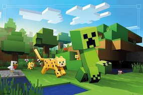 Plagát, Obraz - Minecraft - Ocelot Chase, (91.5 x 61 cm)