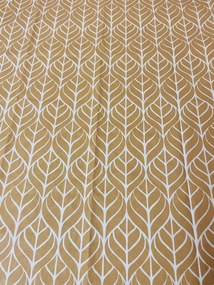 Obliečky bavlnené Leaf hnedý 140x200cm+90x70cm TiaHome