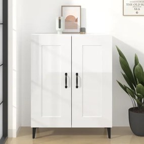 vidaXL Komoda lesklá biela 69,5x34x90 cm spracované drevo-