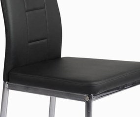 Jedálenská stolička Melania, čierna ekokoža