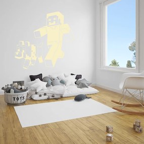 Veselá Stena Samolepka na stenu na stenu Minecraft so psom Farba: černá