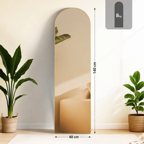 Zrkadlo Moline 140x40 cm - zlaté lesklé