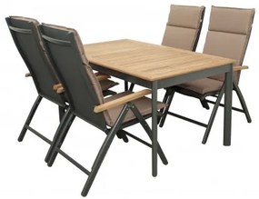 Doppler CONCEPT teak FSC - záhradné hliníkové polohovacie kreslo